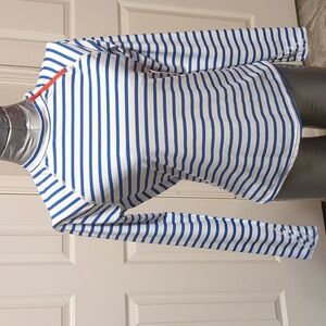 CABANA LIFE Royal Blue Stripe/ Long Sleeve/Zipper Rashguard Shirt
